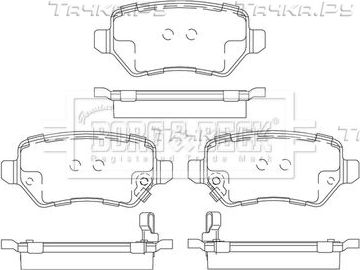 Тормозные колодки Borg & Beck задние для Kia Ceed II 2012-2018. Артикул BBP2609
