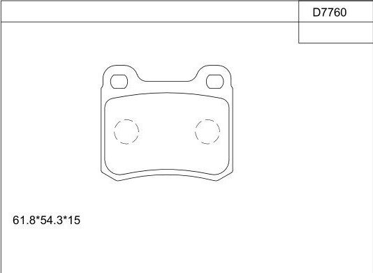 Тормозные колодки Asimco передние для Mercedes-Benz 190 (W201) 1982-1993. Артикул KD7760