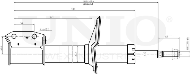 Амортизатор подвески (Unio). Артикул SAB-10609