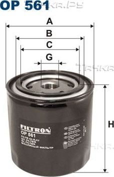 Масляный фильтр Filtron. Артикул OP 561