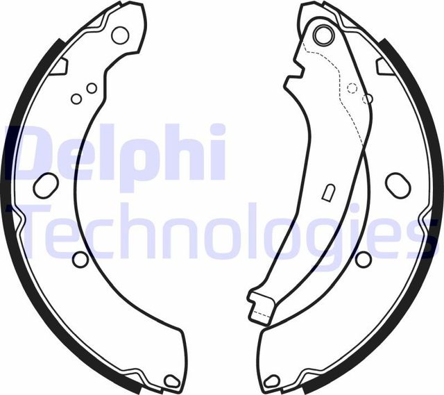 Тормозные колодки Delphi задние для Skoda Rapid I 2012-2019. Артикул LS2136