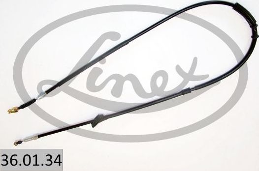 Трос ручника (тросик ручного тормоза) Linex левый для Rover 200 III (R3) 1995-2000. Артикул 36.01.34