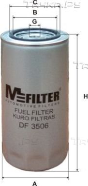 Топливный фильтр MFilter. Артикул DF 3506