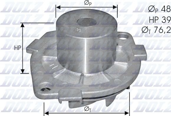 Помпа (водяной насос) Dolz для Fiat Marea 1996-2003. Артикул S214