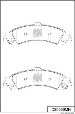 Тормозные колодки MK Kashiyama задние для Chevrolet Tahoe II 1999-2006. Артикул D20036MH
