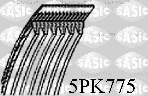 Приводной ремень поликлиновой Sasic для Nissan Micra K11 1998-2003. Артикул 5PK775