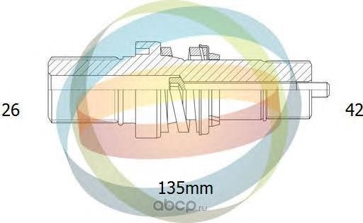 Полуосевой вал, дифференциал (ODM). Артикул 16210020