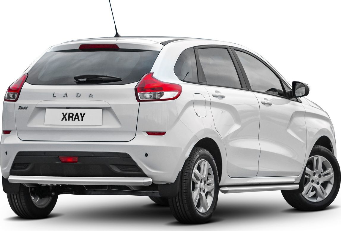Защита Rival заднего бампера d57 для Lada Xray 2015-2026. Артикул R.6003.006
