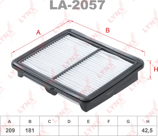 Воздушный фильтр LYNXauto. Артикул LA-2057