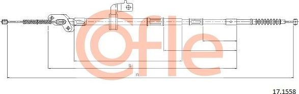 Трос ручника (тросик ручного тормоза) Cofle задний левый для Toyota RAV4 II (XA20) 2000-2005. Артикул 92.17.1558
