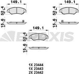 Тормозные колодки Braxis. Артикул AB0367