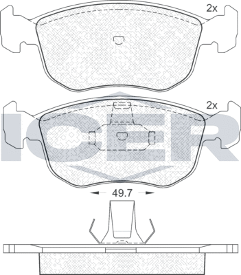 Тормозные колодки Icer. Артикул 181151