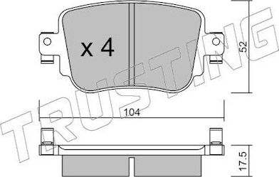 Тормозные колодки Trusting. Артикул 996.0