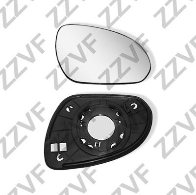 Зеркальное стекло бокового зеркала ZZVF правое для Hyundai Elantra IV (HD) 2008-2010. Артикул ZVHY2105R