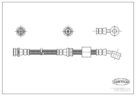 Тормозной шланг Corteco. Артикул 19032223