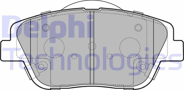 Тормозные колодки Delphi (Low-Metallic). Артикул LP2688