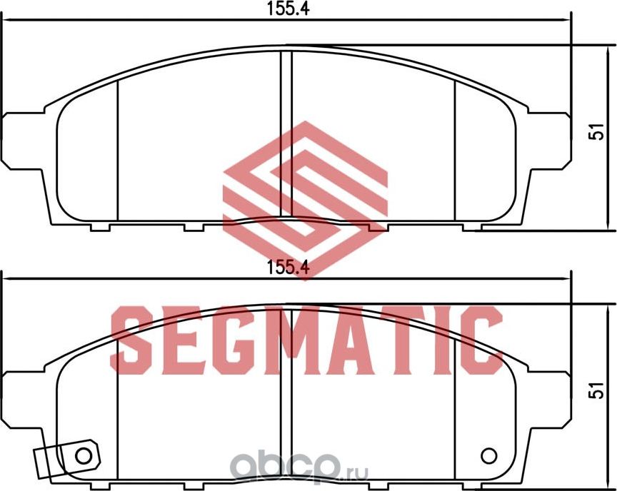 SGBP2594 Колодка торм диск пер Mitsubishi Pajero Sport 2.5 2008-Mitsubishi Pajer (Segmatic) Segmatic. Артикул SGBP2594
