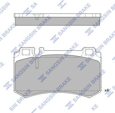 Тормозные колодки Sangsin Hi-Q. Артикул SP2188