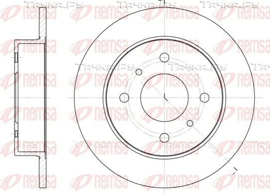 Тормозной диск Remsa задний для Nissan Primera P11 1996-2002. Артикул 6200.00