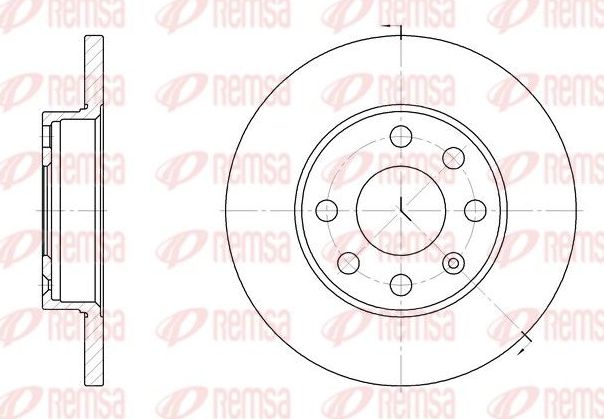 Тормозной диск Remsa. Артикул 6059.00