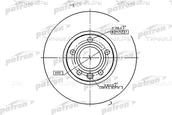 Тормозной диск Patron. Артикул PBD2810
