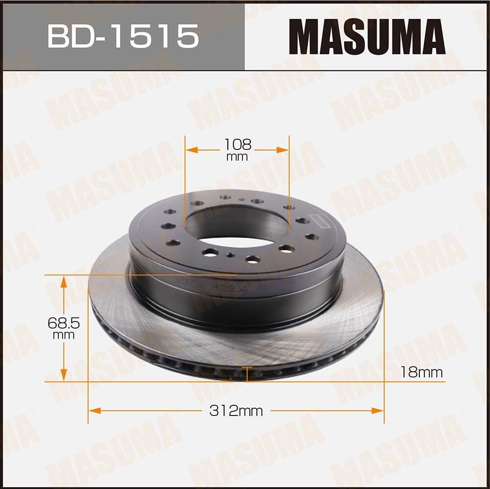 Тормозной диск Masuma. Артикул BD-1515