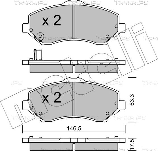 Тормозные колодки Metelli. Артикул 22-0862-0