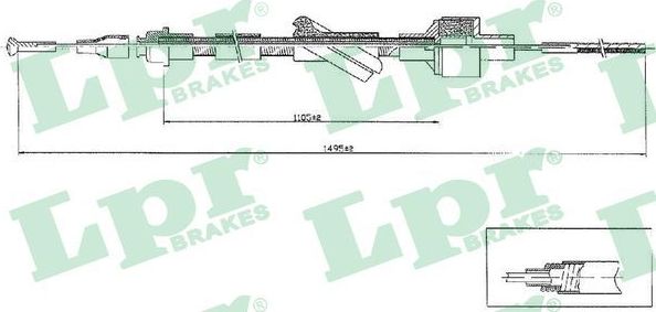 Трос сцепления LPR. Артикул C0103C