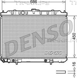 Радиатор охлаждения двигателя Denso (алюминий). Артикул DRM46008