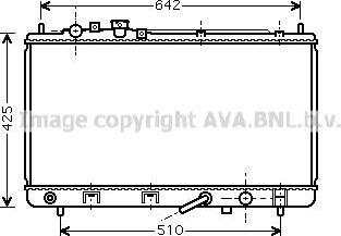 Радиатор охлаждения двигателя AVA для Mazda Premacy I (CP) 1999-2005. Артикул MZ2167