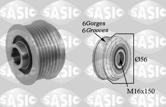 Муфта генератора обгонная Sasic для Renault Clio II 1999-2005. Артикул 1674002
