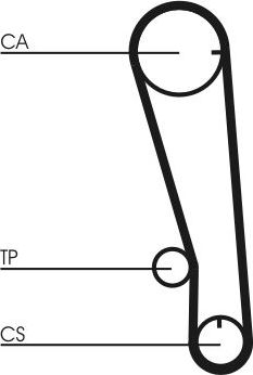 Ремень ГРМ ContiTech для Hyundai Pony X1 1985-1989. Артикул CT665
