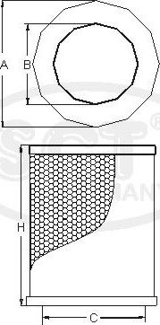 Воздушный фильтр SCT-Germany. Артикул SB 2359