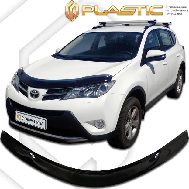Дефлектор СА Пластик для капота (Classic черный) Toyota Rav4 2013-2018. Артикул 2010010108076