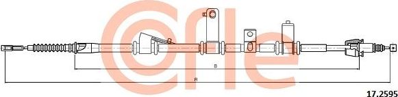 Трос ручника (тросик ручного тормоза) Cofle. Артикул 92.17.2595