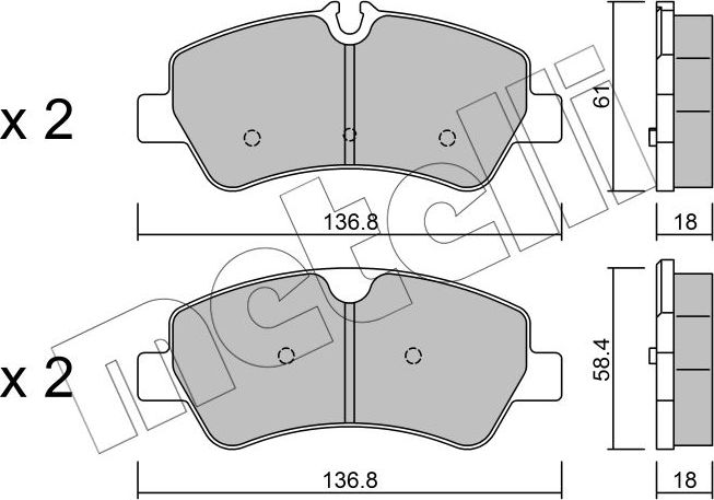 Тормозные колодки Metelli. Артикул 22-0991-0