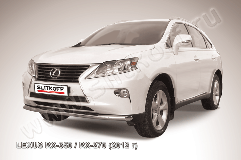 Защита Slitkoff переднего бампера d57 для Lexus RX 350/270 2012-2026. Артикул LRX35-12.004