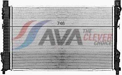 Радиатор охлаждения двигателя AVA. Артикул MS2727