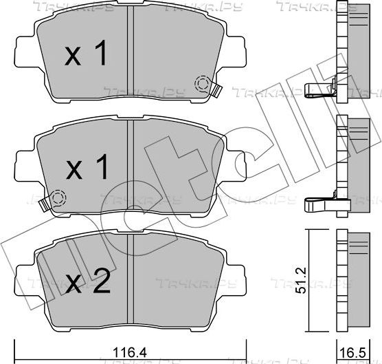Тормозные колодки Metelli. Артикул 22-0423-0