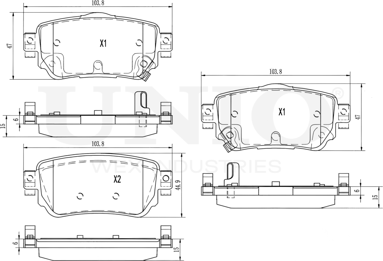 Колодки тормозные диск. задние Nissan Qashqai (J11E,J11R) 13-, X-Trail (T31,T32) 13-, Renault Kadjar (Unio). Артикул BRP-20368