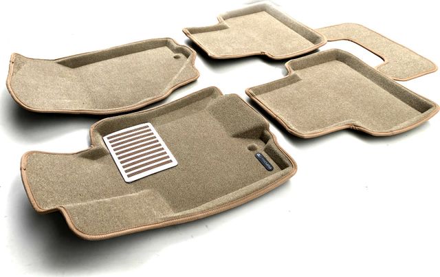 Коврики текстильные Euromat 3D Lux для салона Infiniti QX50 2015-2017 Бежевые. Артикул EM3D-002803T