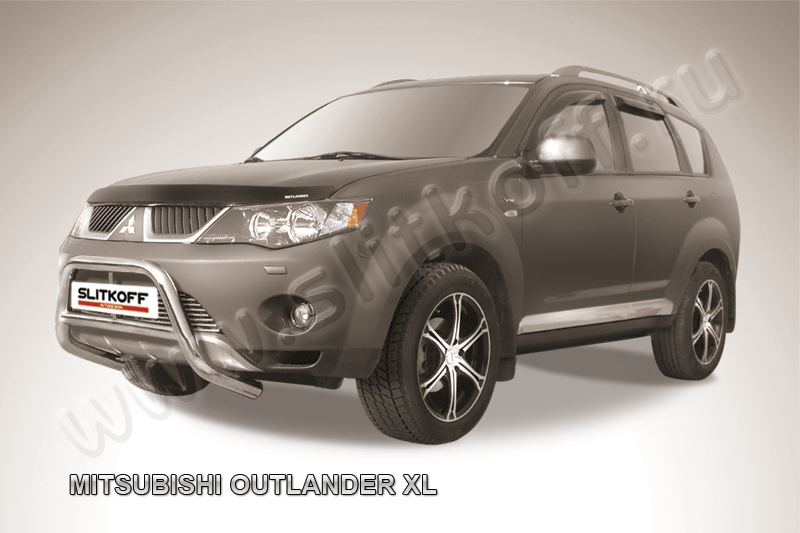 Кенгурятник Slitkoff d57 низкий для Mitsubishi Outlander XL 2006-2010. Артикул MXL003