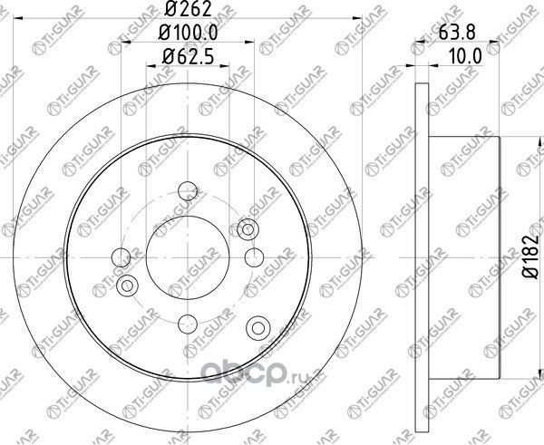 Диск тормозной (TI-Guar). Артикул TG584111C800