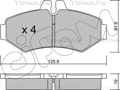 Тормозные колодки Cifam. Артикул 822-572-0