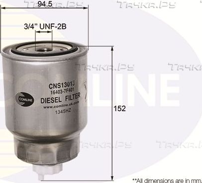 Топливный фильтр Comline для Nissan Terrano II 1996-2007. Артикул CNS13013
