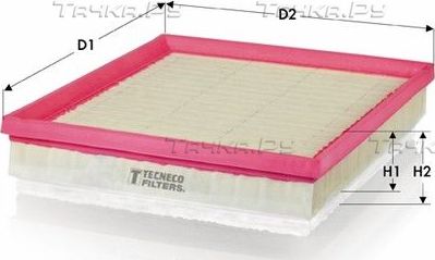 Воздушный фильтр  Tecneco Filters для Opel Corsa D 2006-2014. Артикул AR9943PMS