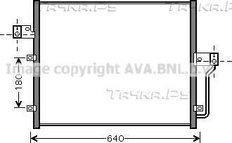 Радиатор кондиционера (конденсатор) AVA для SsangYong Actyon I 2005-2011. Артикул DW5082