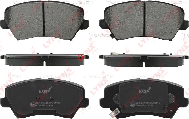 Тормозные колодки LYNXauto передние для Kia Ceed II 2015-2018. Артикул BD-4424
