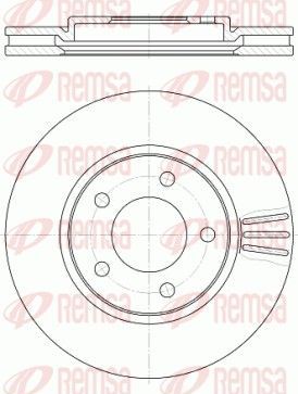 Тормозной диск Remsa передний для Dodge Caravan IV 2000-2007. Артикул 61047.10