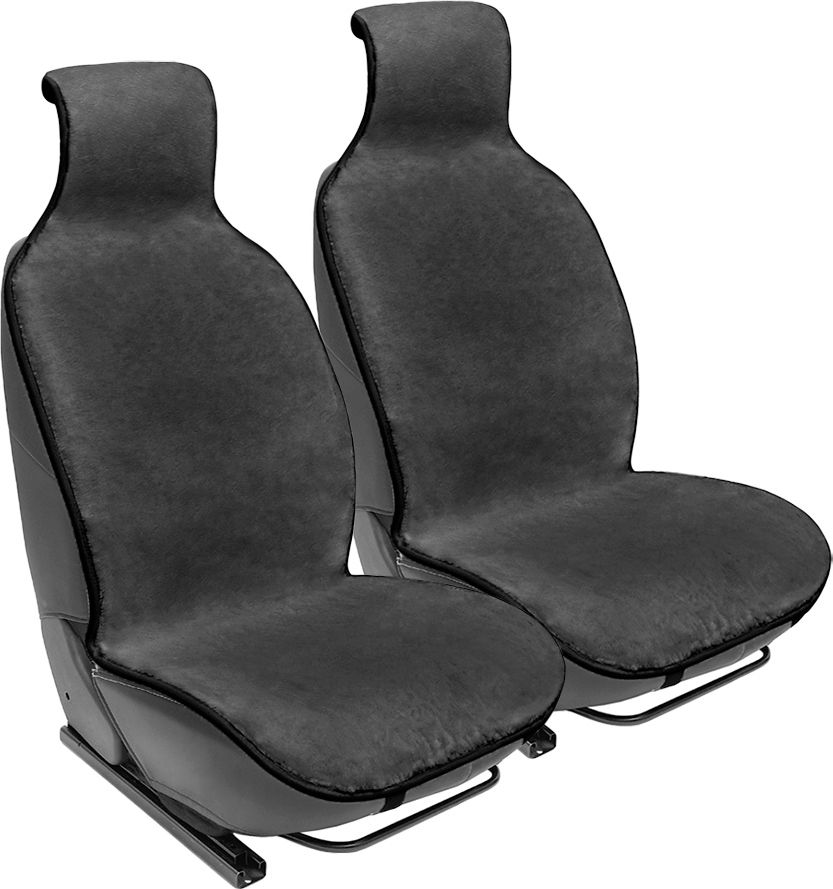 Накидки универсальные Rezkon Мутон с кантом на сидения, цвет Серый. Артикул 8102005200